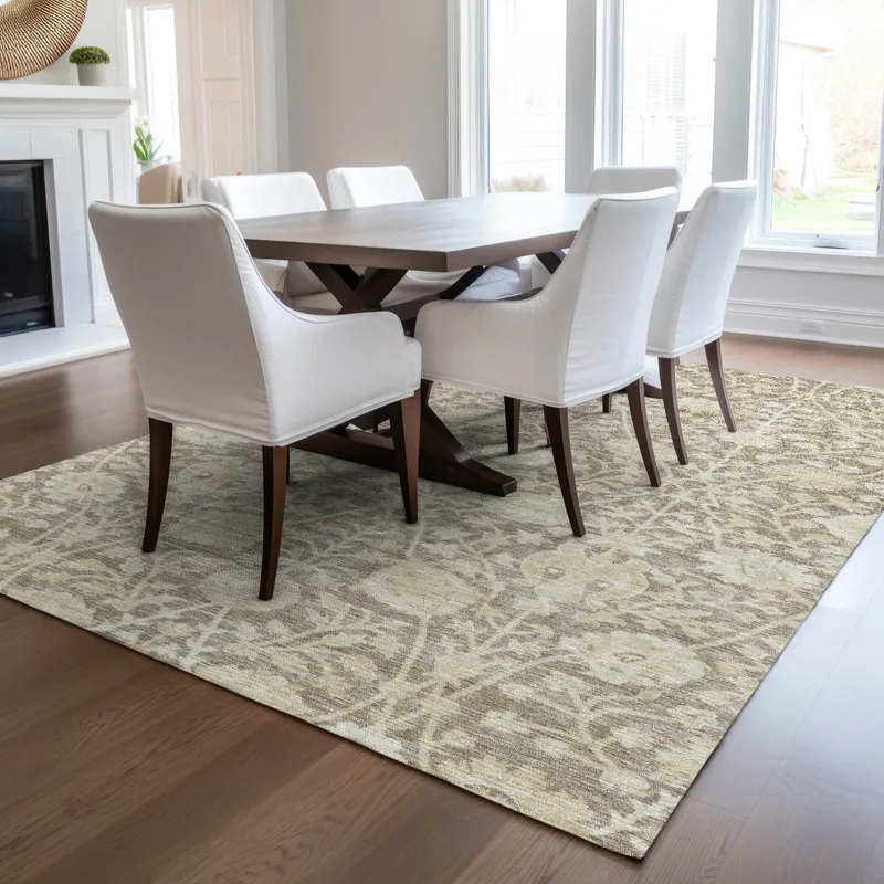 Luxury Washable Indoor/Outdoor Solace Mocha 10\' x 14\' Rug