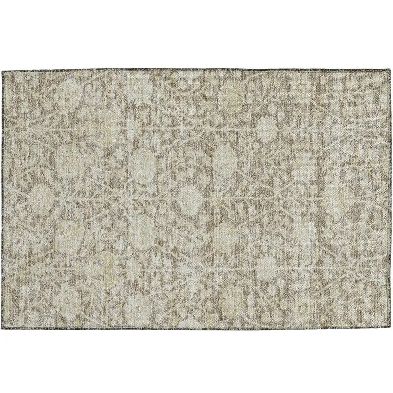Luxury Washable Indoor/Outdoor Solace Mocha 1\'8\" x 2\'6\" Rug