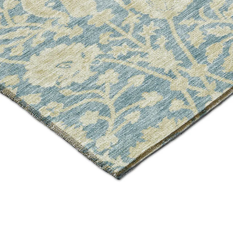 Luxury Washable Indoor/Outdoor Solace Sky 5\' x 7\'6\" Rug
