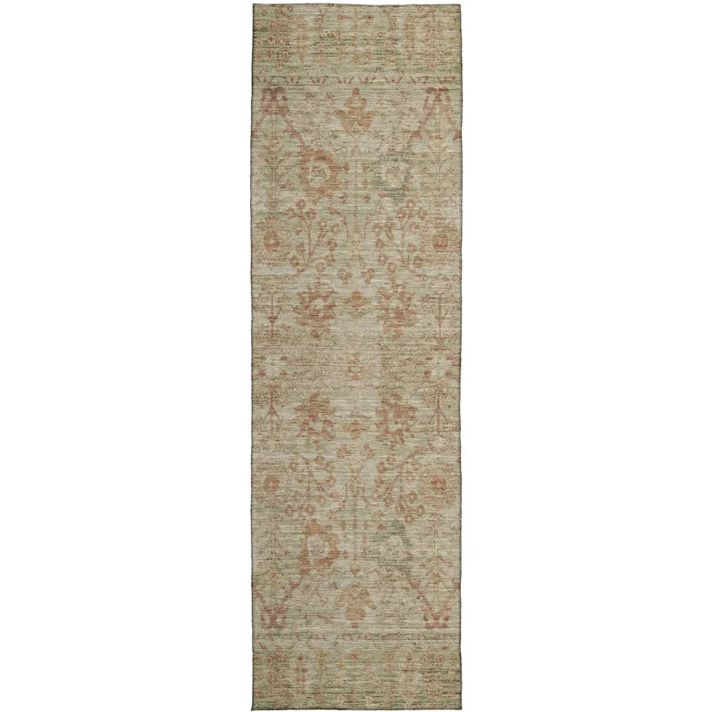 Luxury Washable Indoor/Outdoor Solace Beige 2\'3\" x 7\'6\" Runner Rug