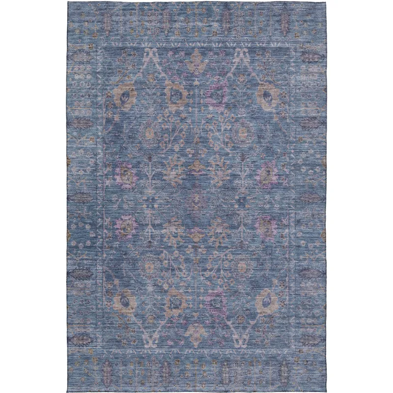 Luxury Washable Indoor/Outdoor Solace Denim 5\' x 7\'6\" Rug