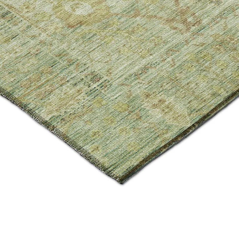 Luxury Washable Indoor/Outdoor Solace Sage 2\'6\" x 3\'10\" Rug