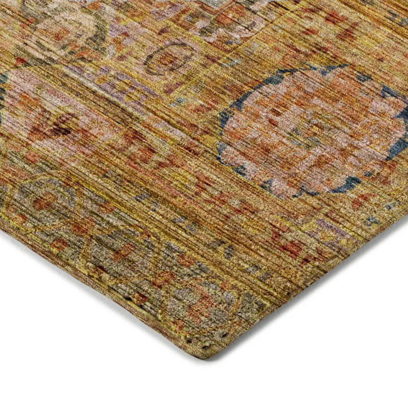 Indoor/Outdoor Silk Road Curry 2\'6\" x 3\'10\" Rug