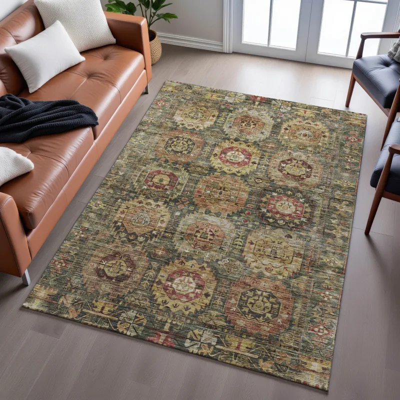 Indoor/Outdoor Silk Road Fern 5\' x 7\'6\" Rug