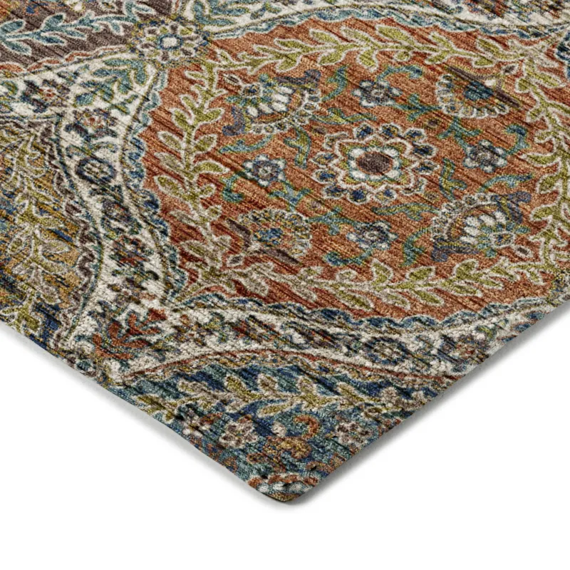 Indoor/Outdoor Silk Road Multi 6\'6\" x 9\'6\" Rug