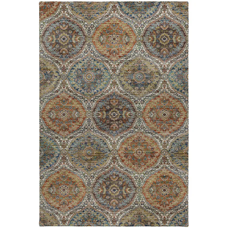 Indoor/Outdoor Silk Road Multi 6\'6\" x 9\'6\" Rug