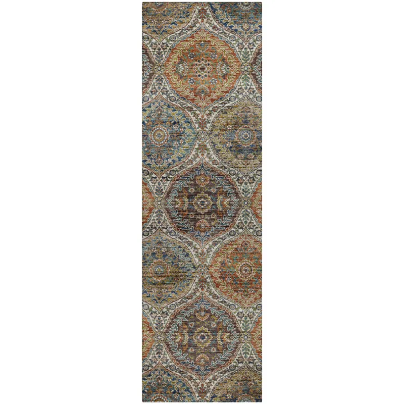 Indoor/Outdoor Silk Road Multi 2\'3\" x 7\'6\" Runner Rug