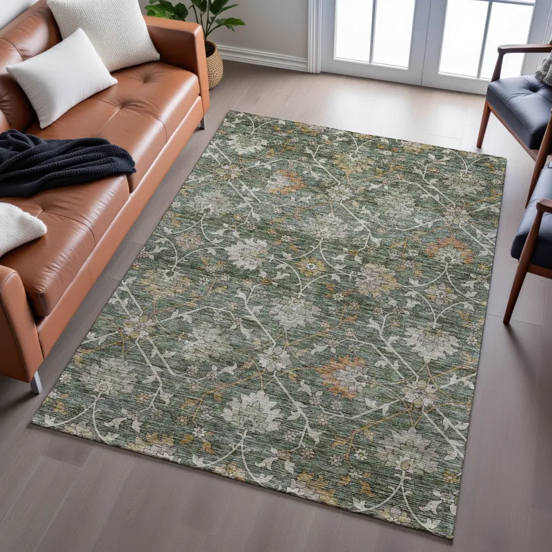 Indoor/Outdoor Silk Road Basil 2\'6\" x 3\'10\" Rug