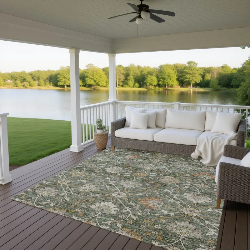 Indoor/Outdoor Silk Road Basil 2\'6\" x 3\'10\" Rug