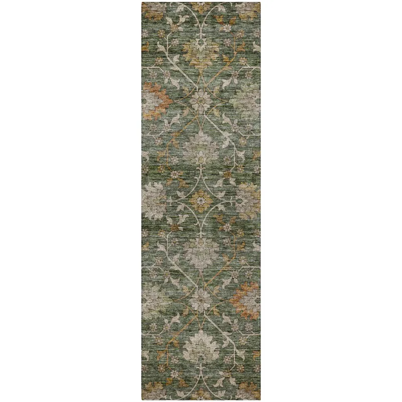 Indoor/Outdoor Silk Road Basil 2\'3\" x 7\'6\" Runner Rug