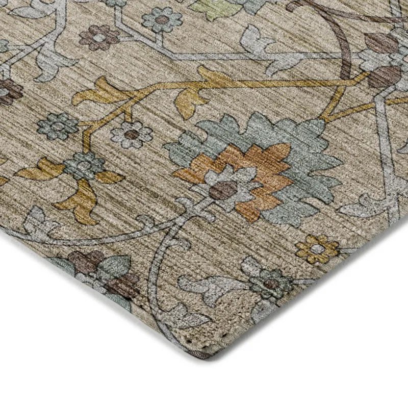 Indoor/Outdoor Silk Road Flax 1\'8\" x 2\'6\" Rug