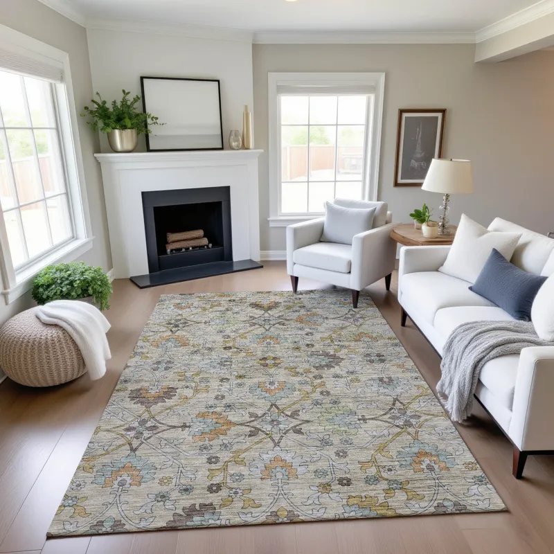 Indoor/Outdoor Silk Road Flax 2\'6\" x 3\'10\" Rug