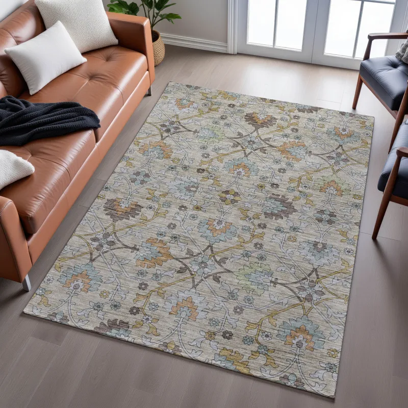 Indoor/Outdoor Silk Road Flax 2\'6\" x 3\'10\" Rug