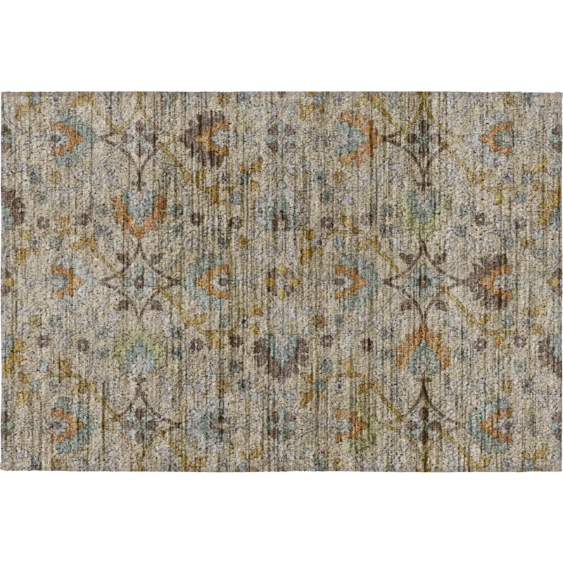 Indoor/Outdoor Silk Road Flax 1\'8\" x 2\'6\" Rug