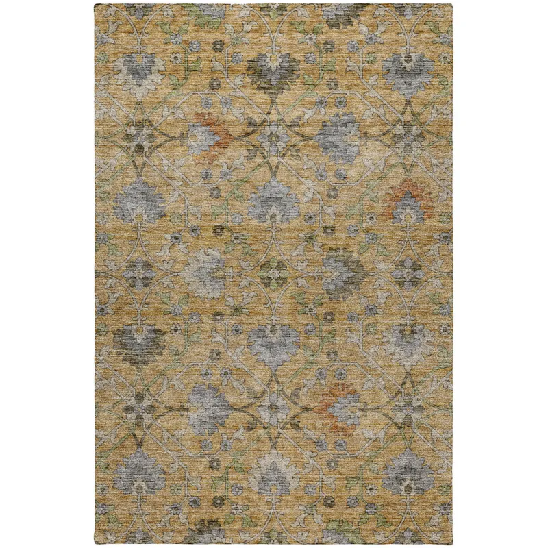 Indoor/Outdoor Silk Road Saffron 10\' x 14\' Rug
