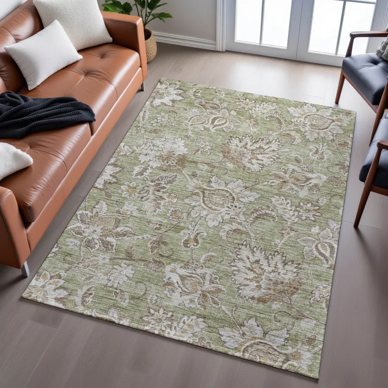 Indoor/Outdoor Silk Road Aloe 9\' x 12\' Rug