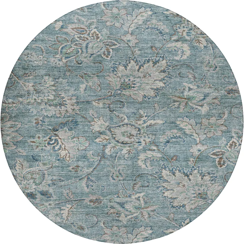 Indoor/Outdoor Silk Road Baltic 8\' x 8\' Round Rug