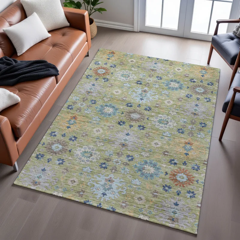 Indoor/Outdoor Silk Road Aloe 10\' x 14\' Rug