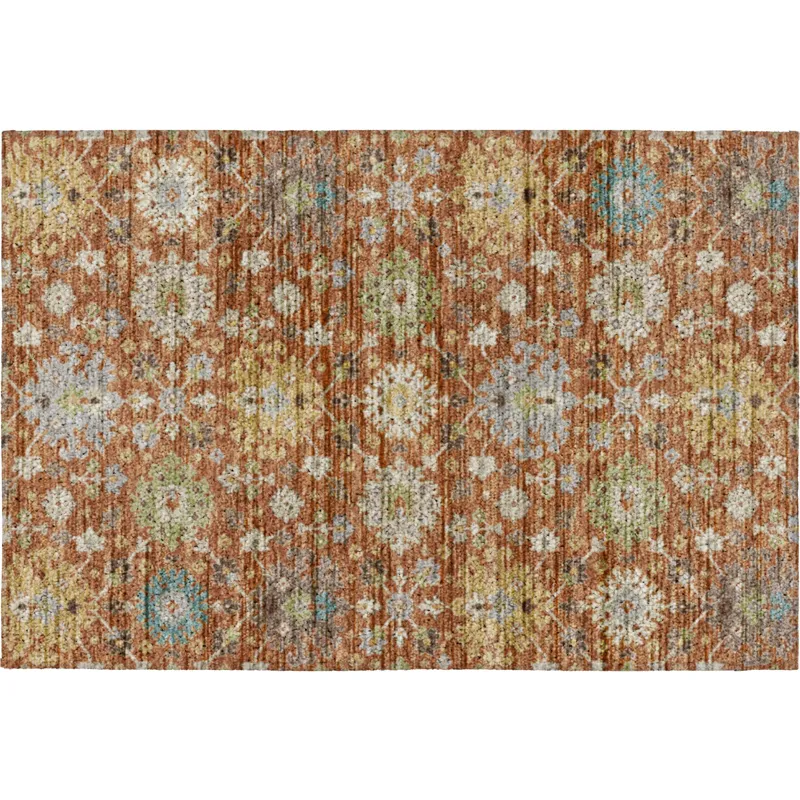 Indoor/Outdoor Silk Road Cayenne 1\'8\" x 2\'6\" Rug