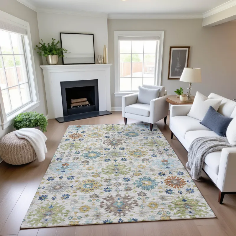 Indoor/Outdoor Silk Road Ivory 9\' x 12\' Rug