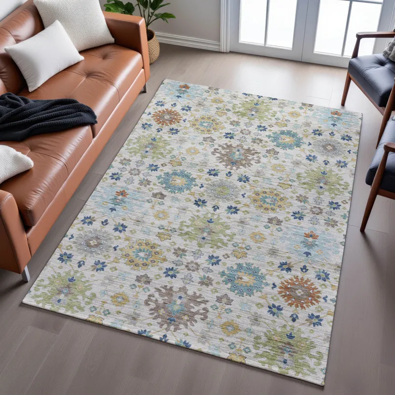 Indoor/Outdoor Silk Road Ivory 9\' x 12\' Rug