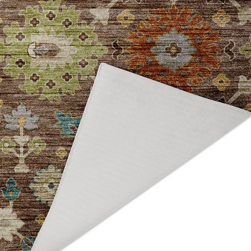 Indoor/Outdoor Silk Road Mocha 3\' x 5\' Rug