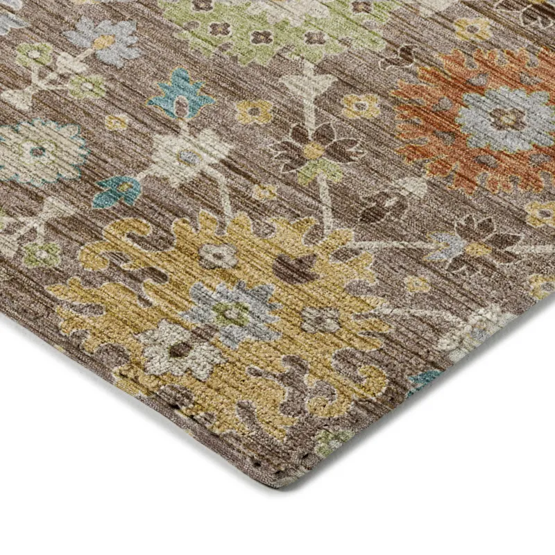 Indoor/Outdoor Silk Road Mocha 3\' x 5\' Rug