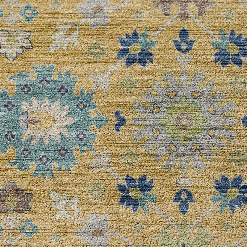 Indoor/Outdoor Silk Road Turmeric 1\'8\" x 2\'6\" Rug