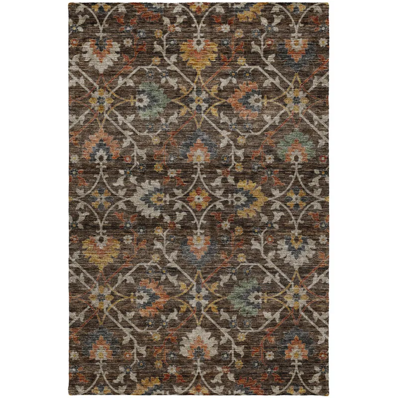 Indoor/Outdoor Silk Road Chocolate 10\' x 14\' Rug