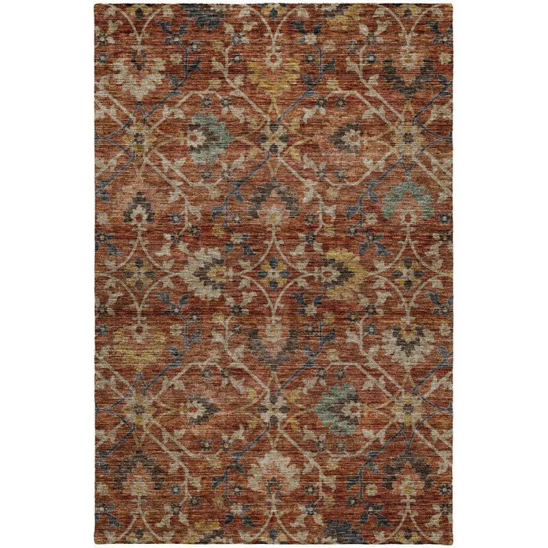 Indoor/Outdoor Silk Road Paprika 5\' x 7\'6\" Rug