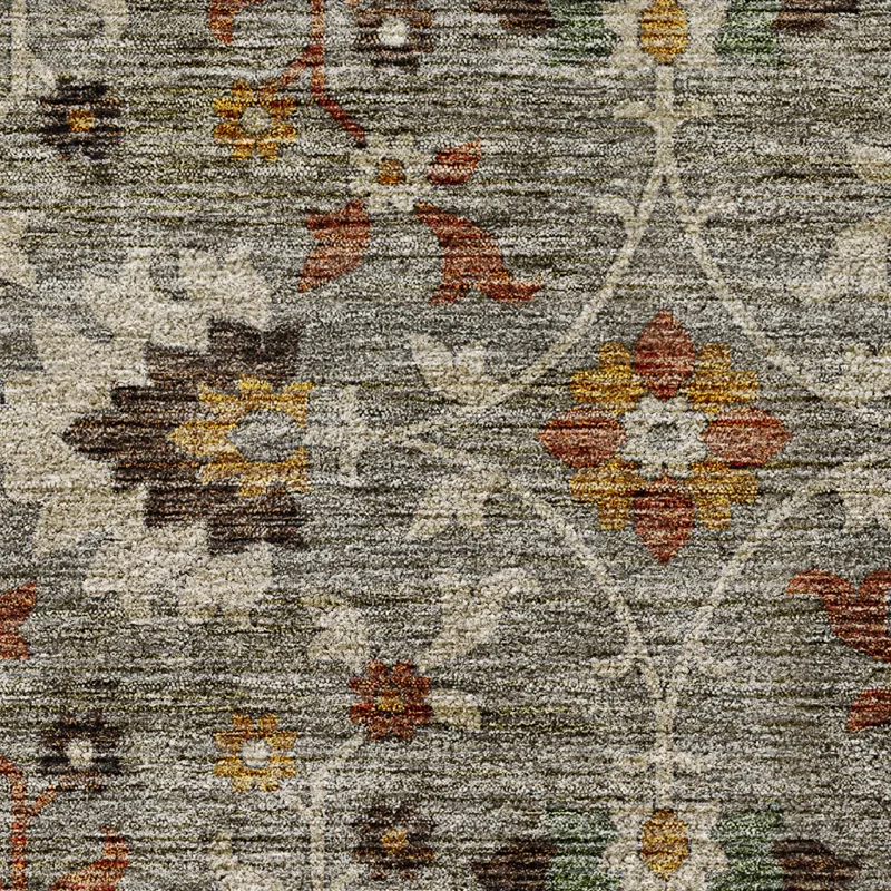 Indoor/Outdoor Silk Road Pewter 10\' x 14\' Rug
