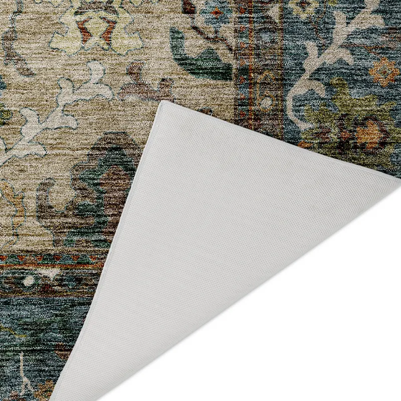 Indoor/Outdoor Silk Road Aqua 5\' x 7\'6\" Rug