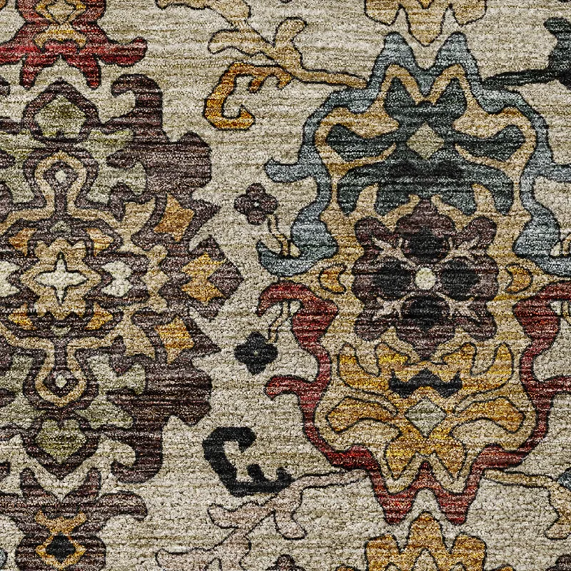 Indoor/Outdoor Silk Road Black 10\' x 14\' Rug