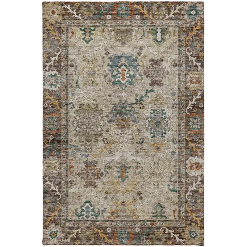 Indoor/Outdoor Silk Road Chocolate 8\' x 10\' Rug