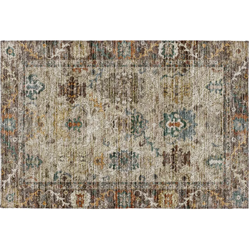Indoor/Outdoor Silk Road Chocolate 1\'8\" x 2\'6\" Rug