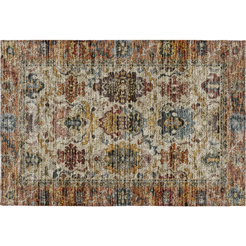Indoor/Outdoor Silk Road Copper 1\'8\" x 2\'6\" Rug