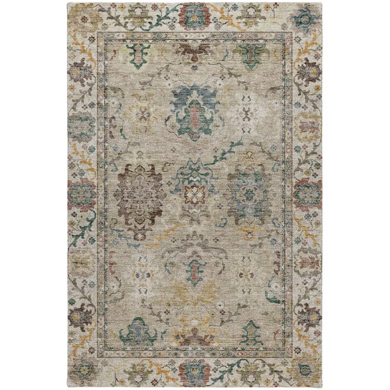 Indoor/Outdoor Silk Road Putty 8\' x 10\' Rug