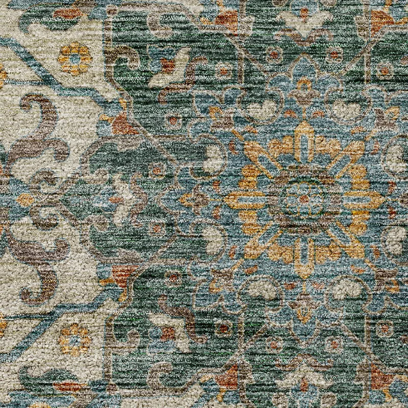 Indoor/Outdoor Silk Road Aqua 2\'6\" x 3\'10\" Rug