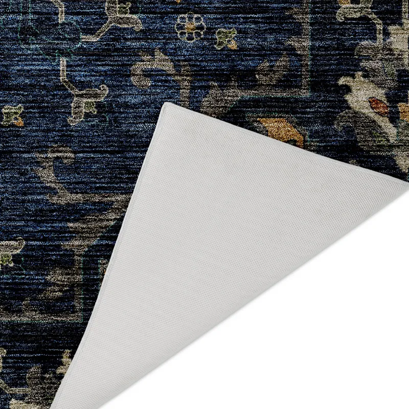 Indoor/Outdoor Silk Road Navy 1\'8\" x 2\'6\" Rug