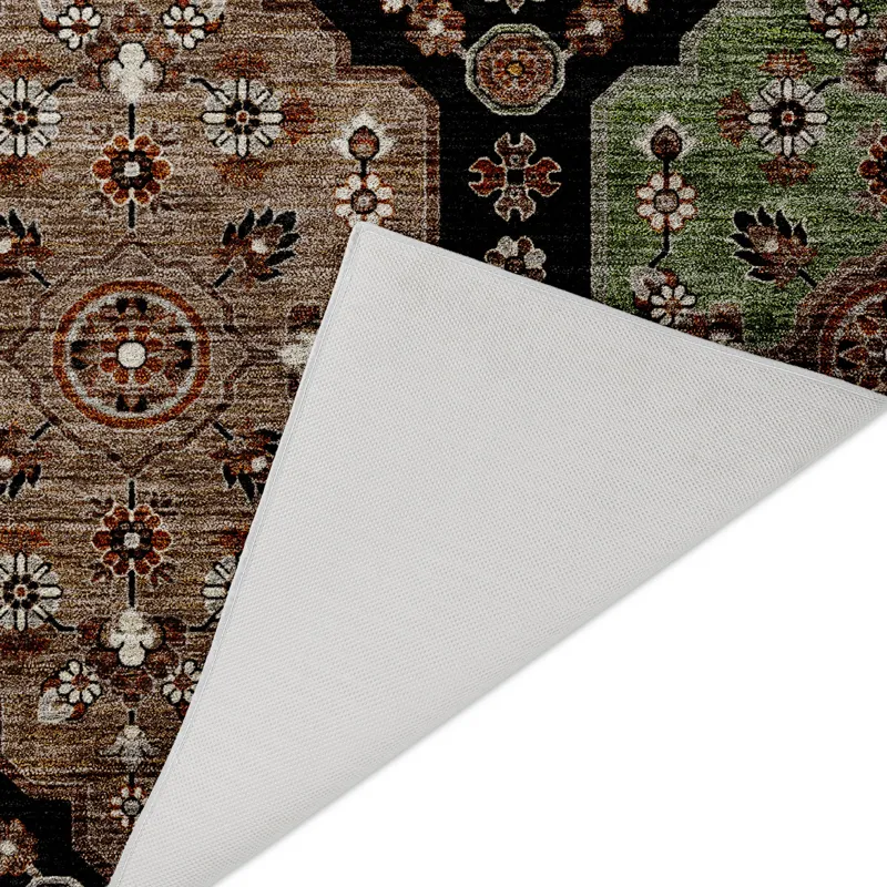 Indoor/Outdoor Silk Road Black 8\' x 10\' Rug