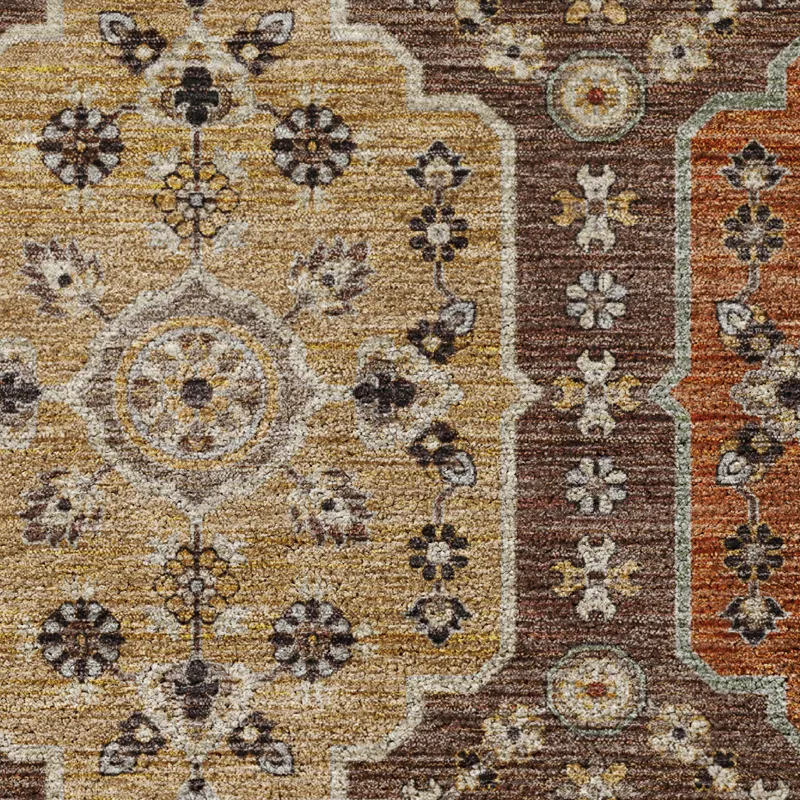 Indoor/Outdoor Silk Road Chocolate 2\'3\" x 7\'6\" Runner Rug