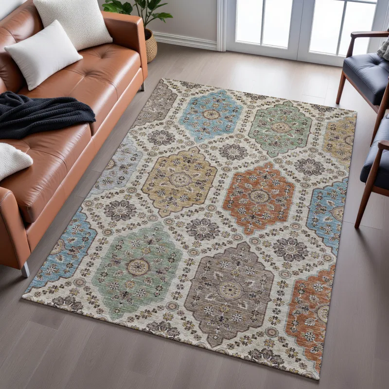 Indoor/Outdoor Silk Road Linen 5\' x 7\'6\" Rug