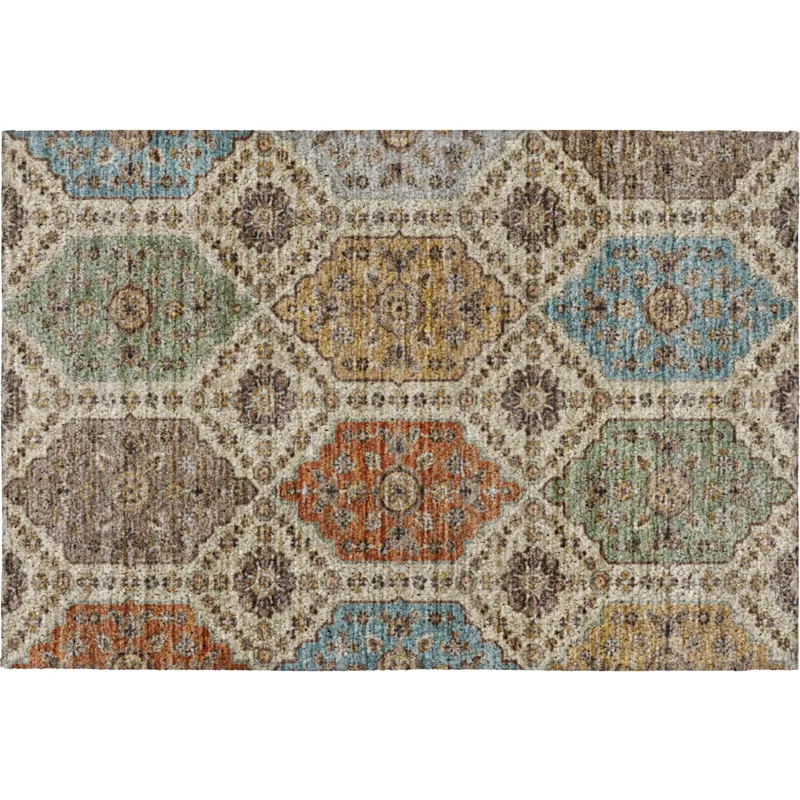 Indoor/Outdoor Silk Road Linen 1\'8\" x 2\'6\" Rug
