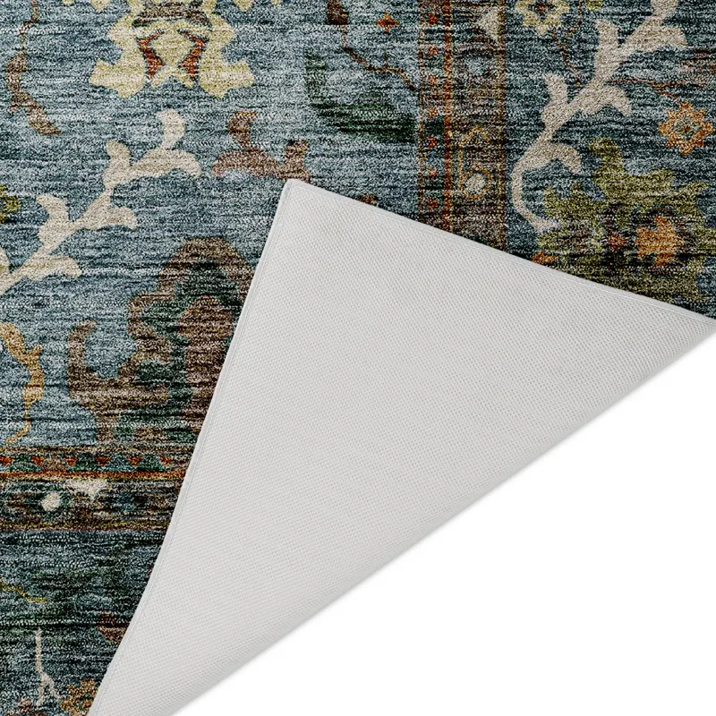 Indoor/Outdoor Silk Road Aqua 9\' x 12\' Rug