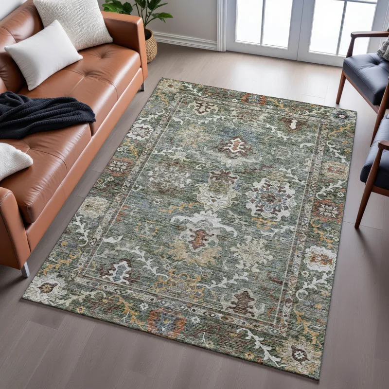 Indoor/Outdoor Silk Road Basil 2\'6\" x 3\'10\" Rug