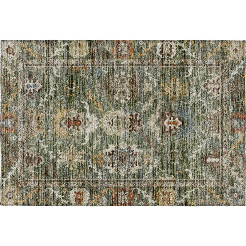 Indoor/Outdoor Silk Road Basil 1\'8\" x 2\'6\" Rug