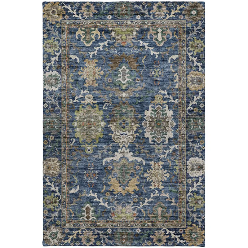 Indoor/Outdoor Silk Road Navy 2\'6\" x 3\'10\" Rug