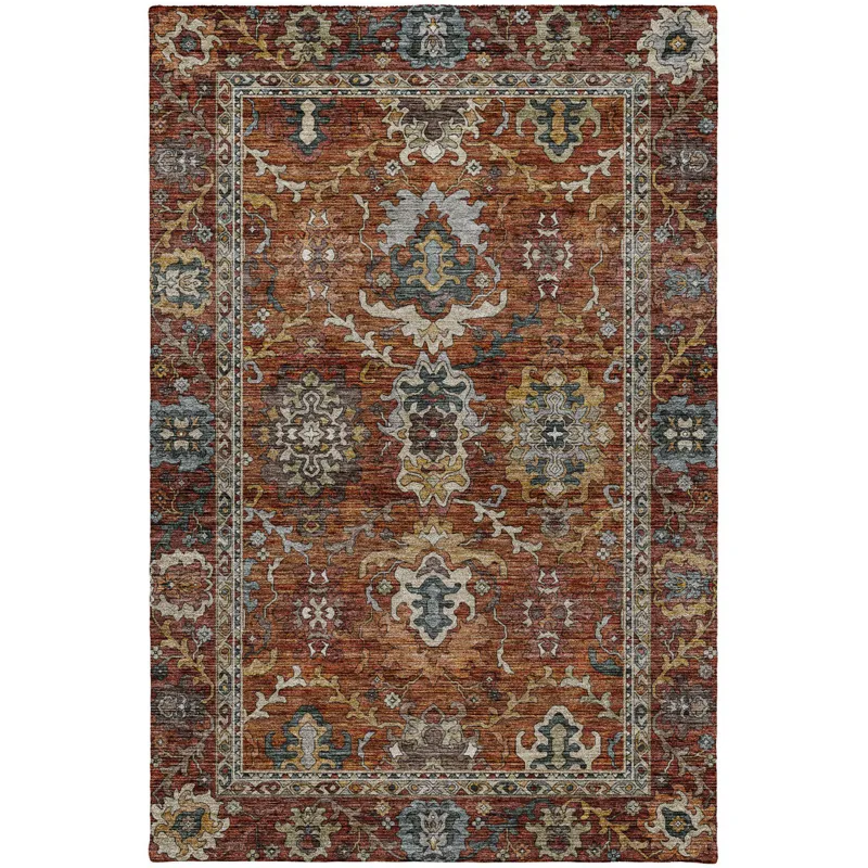 Indoor/Outdoor Silk Road Paprika 8\' x 10\' Rug
