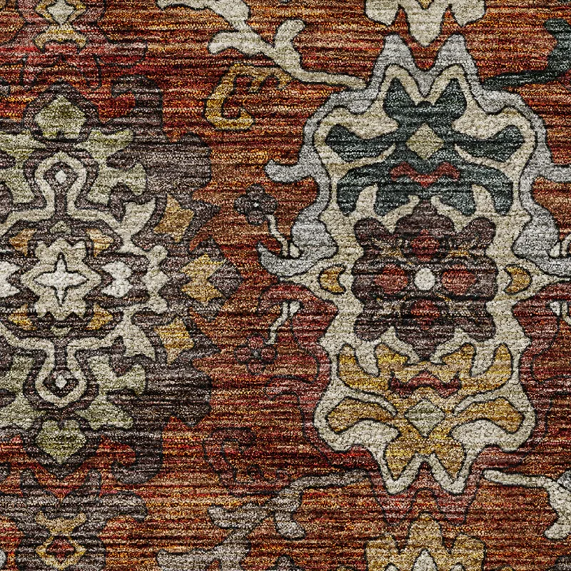 Indoor/Outdoor Silk Road Paprika 8\' x 10\' Rug