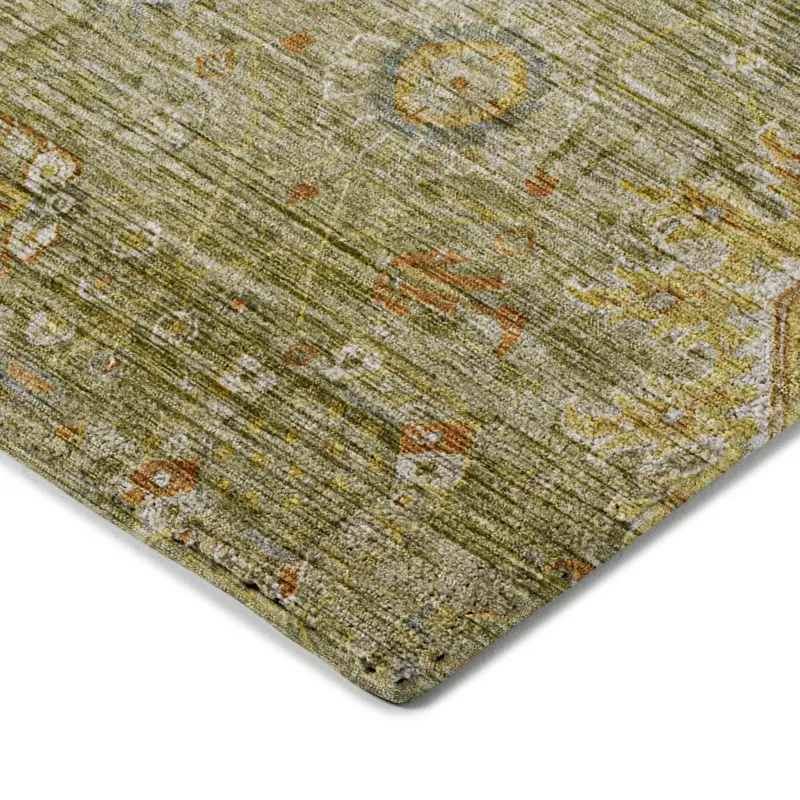 Indoor/Outdoor Silk Road Sage 1\'8\" x 2\'6\" Rug